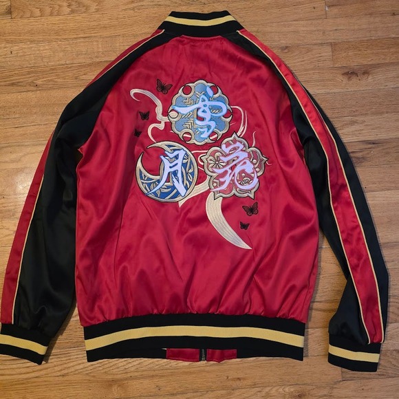Insert Coin Final Fantasy 14 XIV Storm blood Samurai Jacket L Video Game Rare - Picture 1 of 6